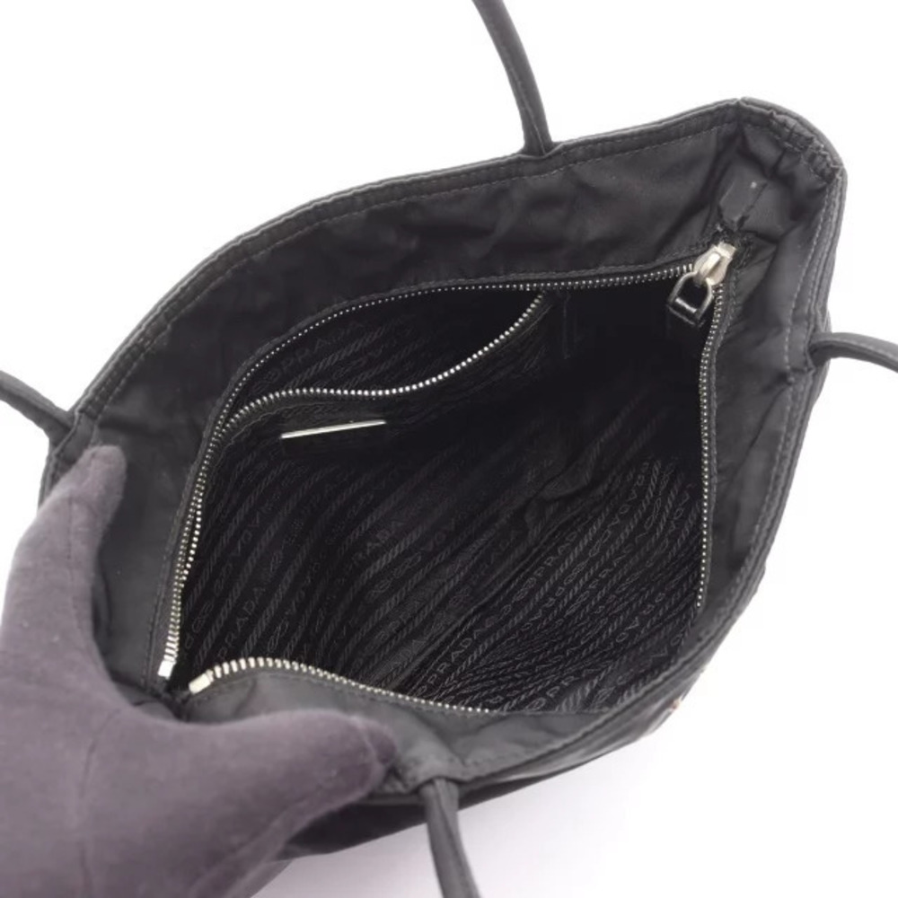 Prada Shoulder Bag TESSUTO Leather Black EASY - Picture 3 of 8